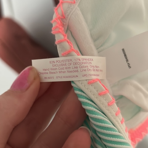 SO Teal Halter Swim Suit Too, Size Juniors Large - Picture 8 of 8